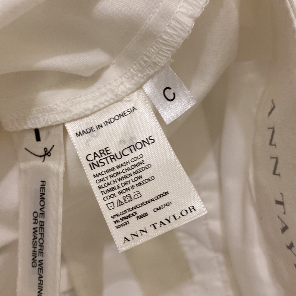 Ann Taylor Long white shorts - size 8 NWT - Picture 7 of 9